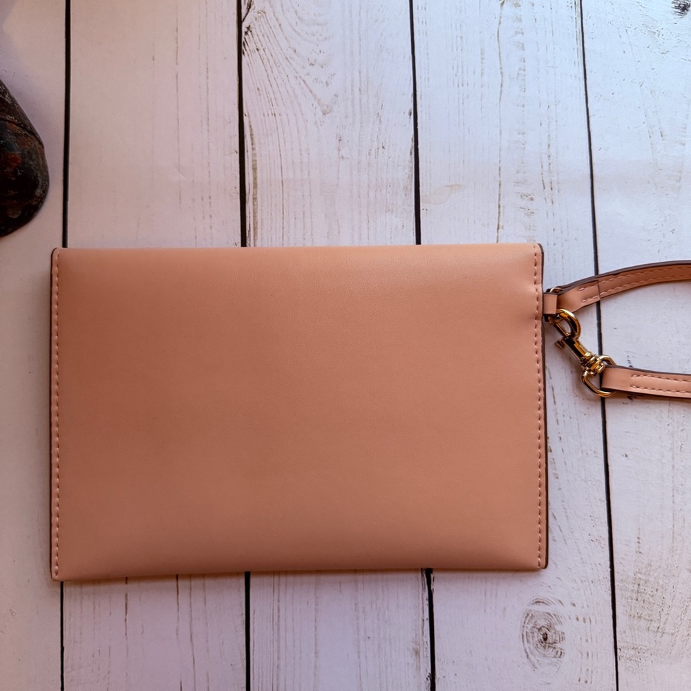 Stella McCartney | Dusty Pink Vegan Leather Wristlet/Clutch - Picture 4 of 10